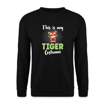Tiger - Unisex Sweatshirt - black - Front - Alina (178cm) & Michal (187cm)