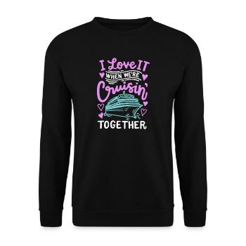 Kreuzfahrt Reise Familie Paare - Unisex Pullover - Schwarz - Vorne - Alina (178cm) & Michal (187cm)