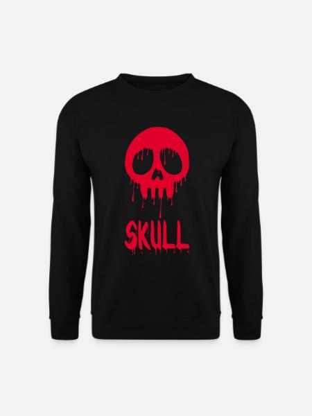 Red Graffiti Skull Manga - Unisex Sweatshirt - black