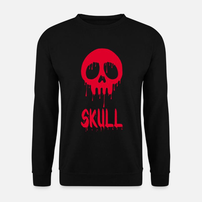 Red Graffiti Skull Manga - Unisex Sweatshirt - black