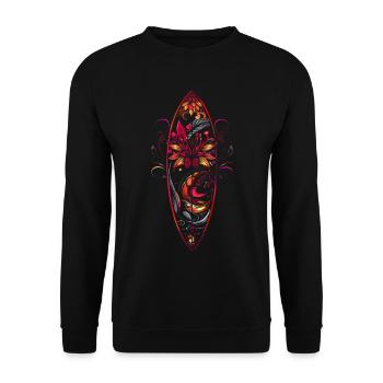 Caricature de planche de surf - Sweat-shirt Unisexe - noir - Devant - Alina (178cm) & Michal (187cm)
