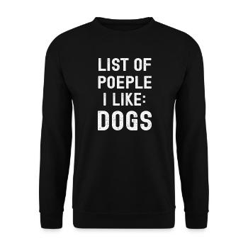 Dog Dogs - Unisex Sweatshirt - black - Front - Alina (178cm) & Michal (187cm)