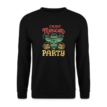 Cinco de Mayo Party Kein Mexikaner - Unisex Pullover - Schwarz - Vorne - Alina (178cm) & Michal (187cm)