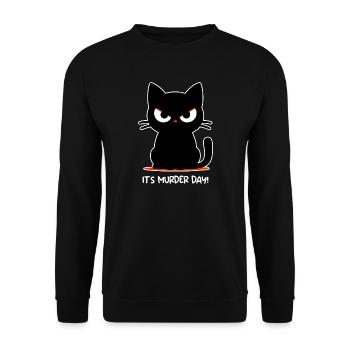 Murder Day (dark) - Unisex Sweatshirt - black - Front - Alina (178cm) & Michal (187cm)