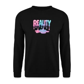 Reality - Dripping Pastel Font - Unisex Sweatshirt - black - Front - Alina (178cm) & Michal (187cm)