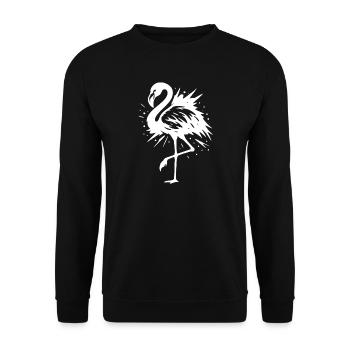 Elegant Flamingo Silhouette Artwork - Unisex Sweatshirt - black - Front - Alina (178cm) & Michal (187cm)