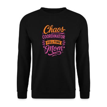 Working Mom – Das Leben einer Mutter - Unisex Pullover - Schwarz - Vorne - Alina (178cm) & Michal (187cm)