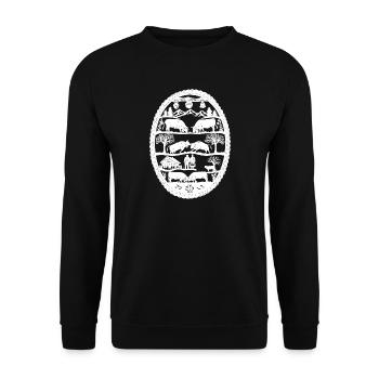 Eringer_1_white - Sweat-shirt Unisexe - noir - Devant - Alina (178cm) & Michal (187cm)