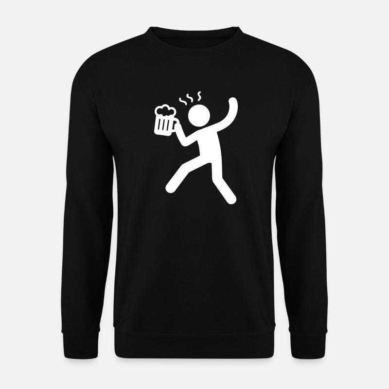 Saufen Symbol Bier - Unisex Pullover - Schwarz