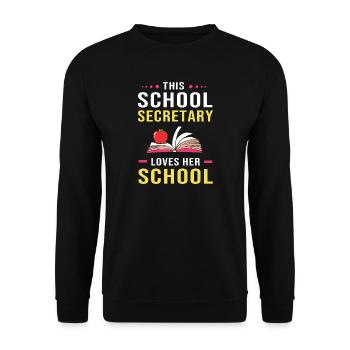 Secretary School School Secretary - Unisex Sweatshirt - black - Front - Alina (178cm) & Michal (187cm)