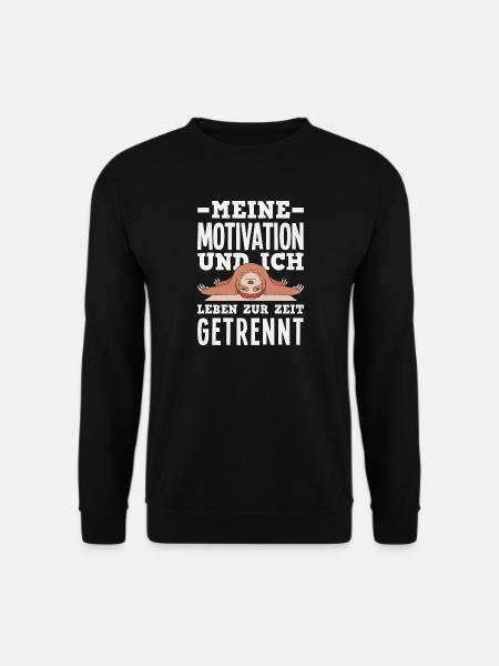 My Motivation and Me - Separated Sloth - Unisex Sweatshirt - black