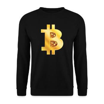 Bitcoin Or - Sweat-shirt Unisexe - noir - Devant - Alina (178cm) & Michal (187cm)