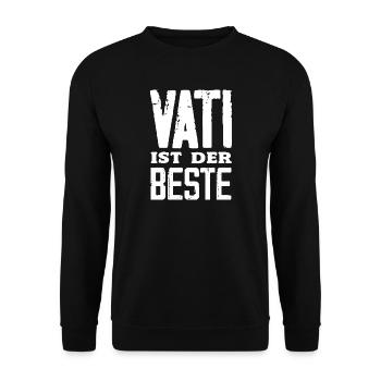 Drôle de cadeau de fête des pères papa bière - Sweat-shirt Unisexe - noir - Devant - Alina (178cm) & Michal (187cm)