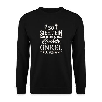 Voici à quoi ressemble un oncle vraiment cool - Sweat-shirt Unisexe - noir - Devant - Alina (178cm) & Michal (187cm)
