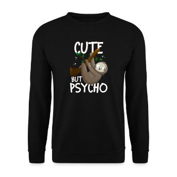 Paresseux mignon mais psychopathe fou - Sweat-shirt Unisexe - noir - Devant - Alina (178cm) & Michal (187cm)