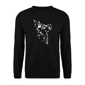Mudi Silhouette Chien Chien Wilsigns - Sweat-shirt Unisexe - noir - Devant - Alina (178cm) & Michal (187cm)