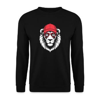 Bonnet de cœurs XO Lion - Sweat-shirt Unisexe - noir - Devant - Alina (178cm) & Michal (187cm)