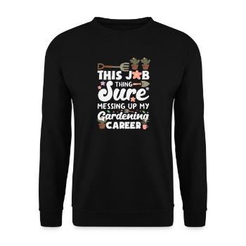 Garten- Und Pflanzenliebhaber Geschenke - Unisex Pullover - Schwarz - Vorne - Alina (178cm) & Michal (187cm)