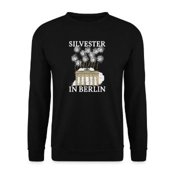 Le réveillon du Nouvel An à Berlin - Sweat-shirt Unisexe - noir - Devant - Alina (178cm) & Michal (187cm)