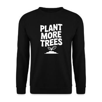 Plantez plus d’arbres - Sweat-shirt Unisexe - noir - Devant - Alina (178cm) & Michal (187cm)