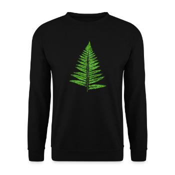 Leaf Fern - Botany Plants - Unisex Sweatshirt - black - Front - Alina (178cm) & Michal (187cm)