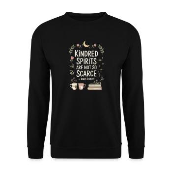 Book Lover Friend Quote Anne Shirley - Unisex Sweatshirt - black - Front - Alina (178cm) & Michal (187cm)