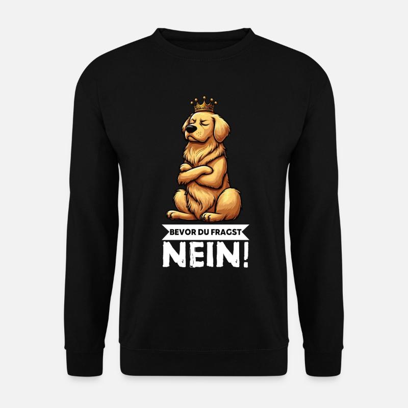 Bevor Du Fragst Golden Retriever Goldie Goldies - Unisex Pullover - Schwarz