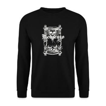 Memento Mori – Vergiss nicht zu leben - Unisex Pullover - Schwarz - Vorne - Alina (178cm) & Michal (187cm)