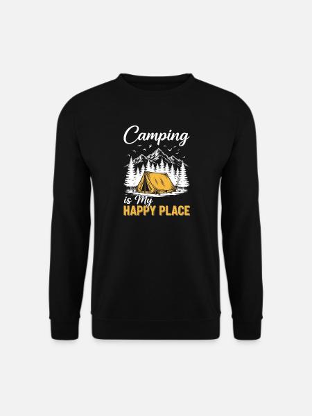 Camping is my happy place - Unisex Sweatshirt - black