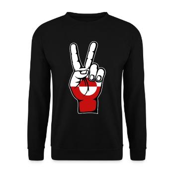Symbole de paix du drapeau du Groenland utilisé - Sweat-shirt Unisexe - noir - Devant - Alina (178cm) & Michal (187cm)