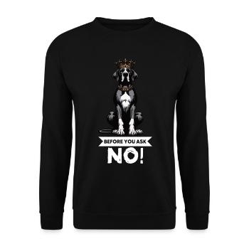 Before You Ask Great Dane Great Dane Owner - Unisex Sweatshirt - black - Front - Alina (178cm) & Michal (187cm)