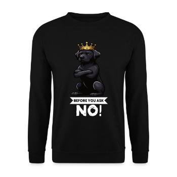 Before You Ask Labrador Labrador Labrador Owner Labrador - Unisex Sweatshirt - black - Front - Alina (178cm) & Michal (187cm)