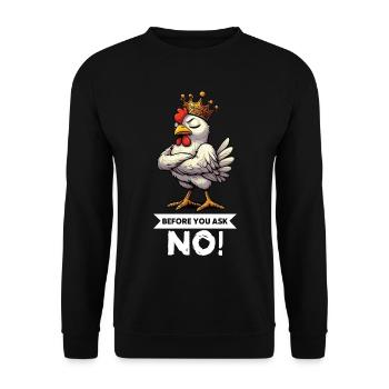 Before You Ask Chickens Chicken Chicken Lover - Unisex Sweatshirt - black - Front - Alina (178cm) & Michal (187cm)