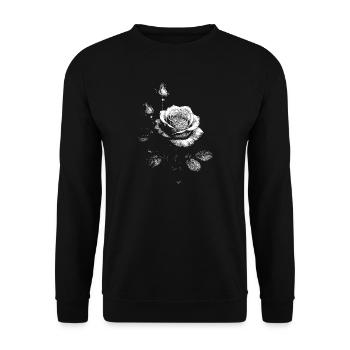 Roses - Sweat-shirt Unisexe - noir - Devant - Alina (178cm) & Michal (187cm)