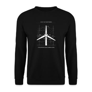 Architekt der Wende. Windkraft - Unisex Pullover - Schwarz - Vorne - Alina (178cm) & Michal (187cm)