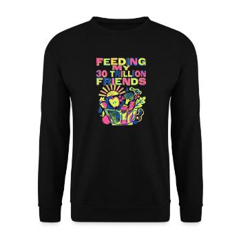 30 Trillion Friends Nutrition - Unisex Sweatshirt - black - Front - Alina (178cm) & Michal (187cm)