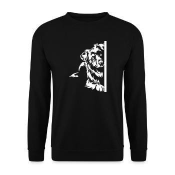 Australian Shepherd "Black Edition" - Unisex Sweatshirt - black - Front - Alina (178cm) & Michal (187cm)