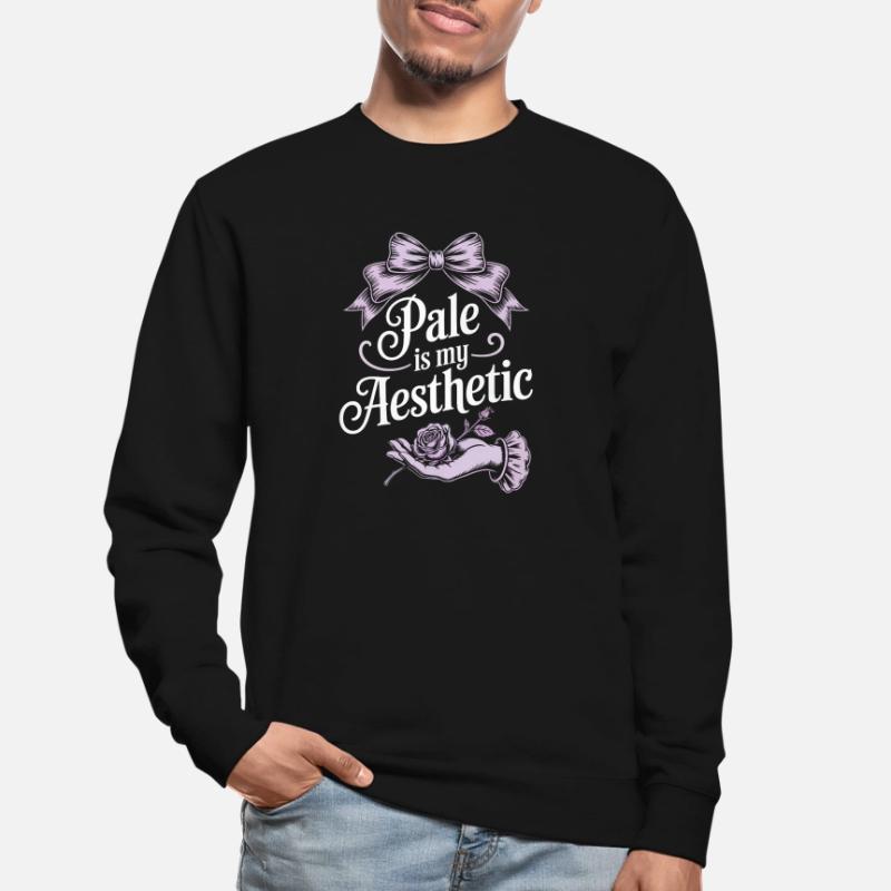Pale Aesthetic Script with Bow Unisex Sweatshirt