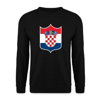 Croatia - Unisex Sweatshirt - black - Front - Alina (178cm) & Michal (187cm)