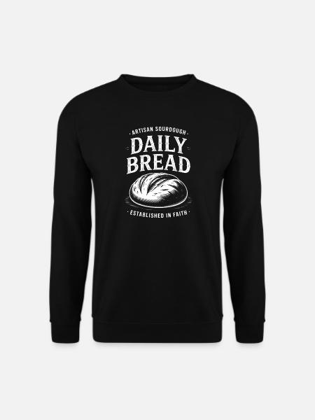 Daily Bread Sourdough Faith Logo - Unisex Sweatshirt - black