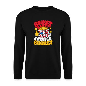 May The Popcorn Be With You - Unisex Pullover - Schwarz - Vorne - Alina (178cm) & Michal (187cm)