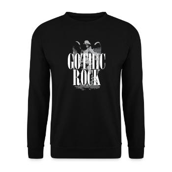 Gothic Rock avec une typographie à design angelique - Sweat-shirt Unisexe - noir - Devant - Alina (178cm) & Michal (187cm)