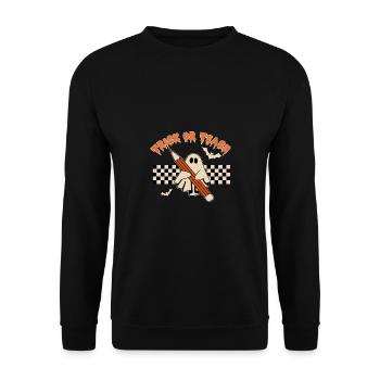 Halloween Trick ou Treat - Sweat-shirt Unisexe - noir - Devant - Alina (178cm) & Michal (187cm)