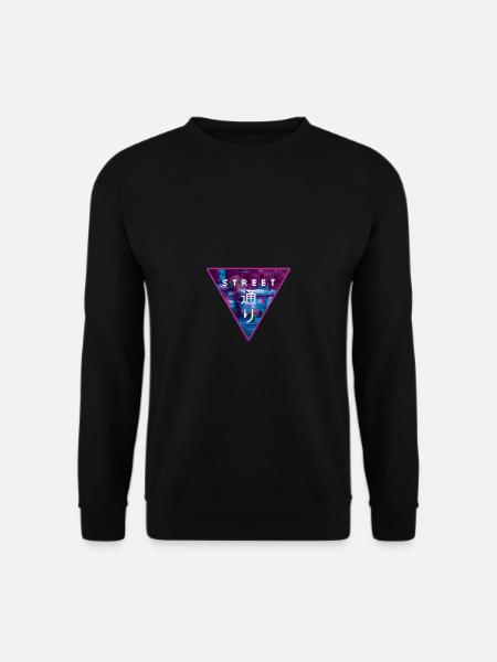 Street Japan - Synthwave Aesthetic Retrowave - Unisex Pullover - Schwarz