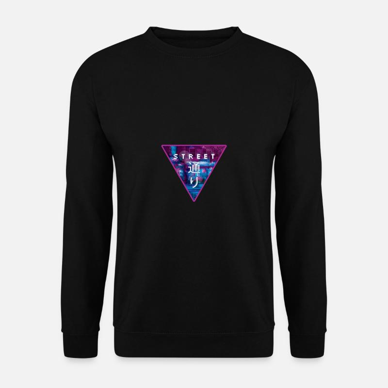 Street Japan - Synthwave Aesthetic Retrowave - Unisex Sweatshirt - black