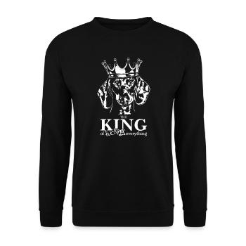 DACHSHUND DACHSHUND Roi de tout chien Wilsigns - Sweat-shirt Unisexe - noir - Devant - Alina (178cm) & Michal (187cm)