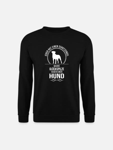 Hund Schutzengel Hundespruch Hunde Spruch Wilsigns - Unisex Pullover - Schwarz