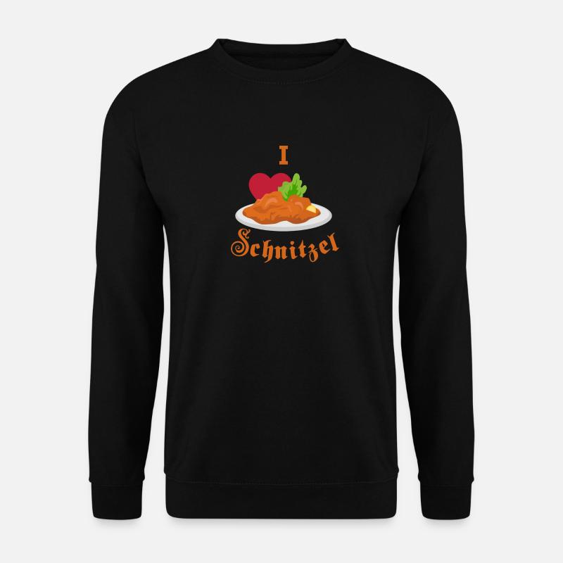 J’aime Schnitzel, Ich Liebe Schnitzel - Sweat-shirt Unisexe - noir