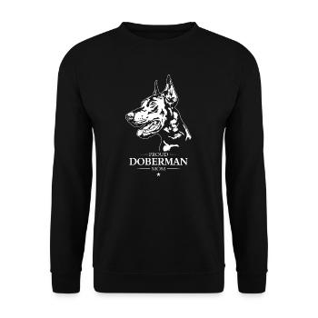 Doberman Mom Dog Dog Doberman Wilsigns - Unisex Sweatshirt - black - Front - Alina (178cm) & Michal (187cm)