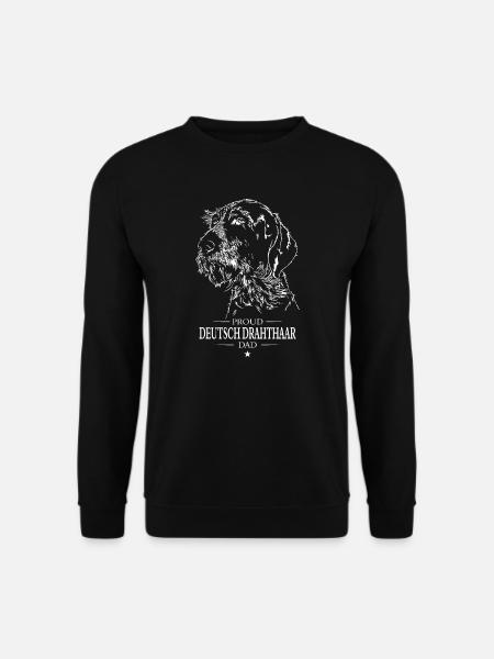 Deutsch Drahthaar Dad Hunde Hund Wilsigns - Unisex Pullover - Schwarz